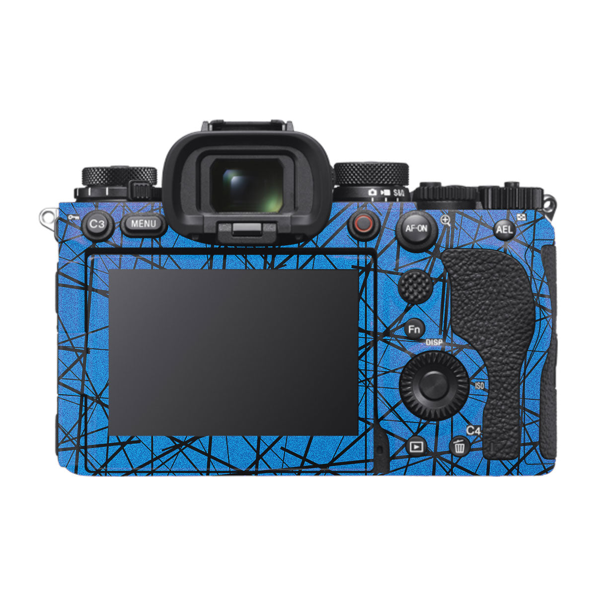 Textured Electric Blue Chaos Sony A1 Mark II Camera Skin