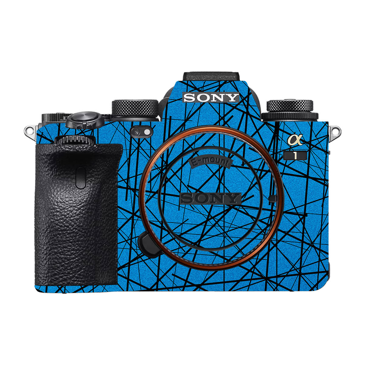 Textured Electric Blue Chaos Sony A1 Camera Skin