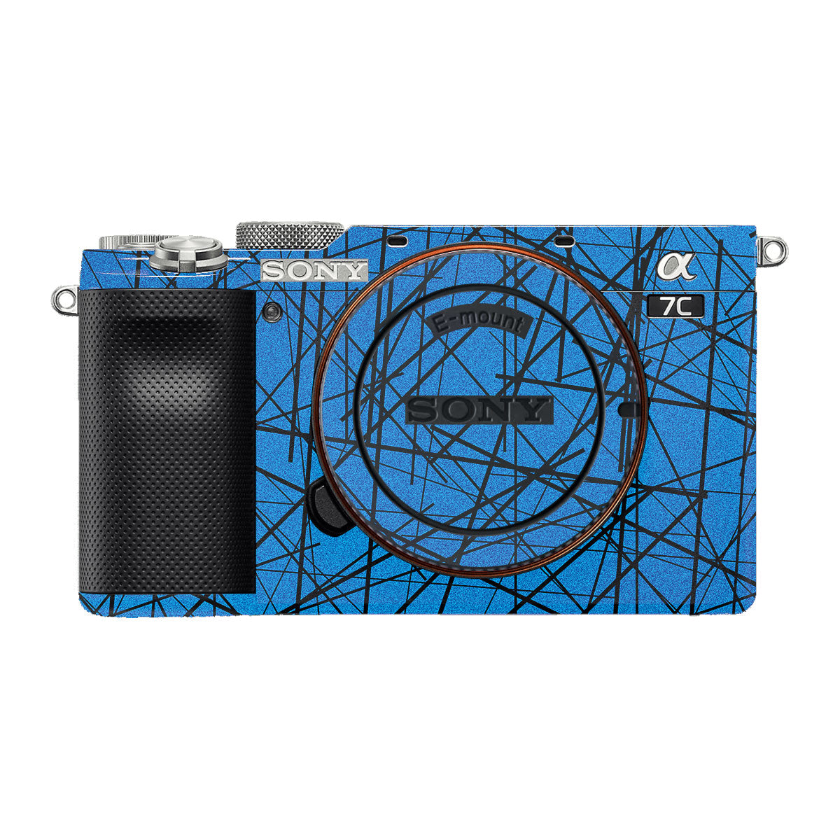 Textured Electric Blue Chaos Sony A7 C Camera Skin