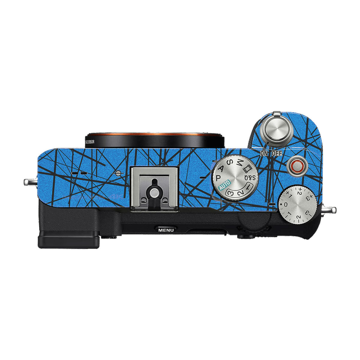 Textured Electric Blue Chaos Sony A7 C Camera Skin