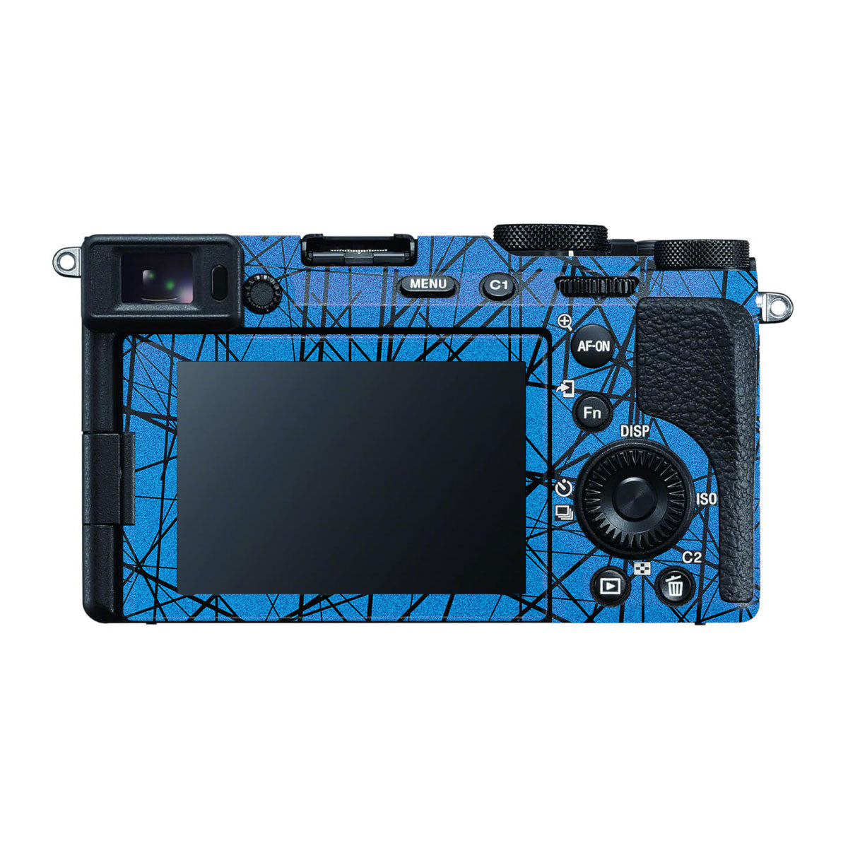 Textured Electric Blue Chaos Sony A7 CII Camera Skin