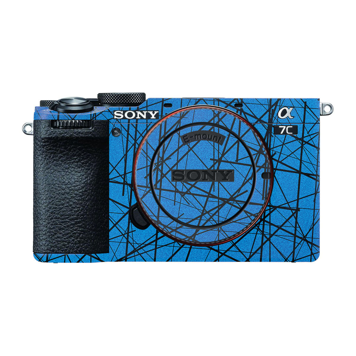 Textured Electric Blue Chaos Sony A7 CII Camera Skin