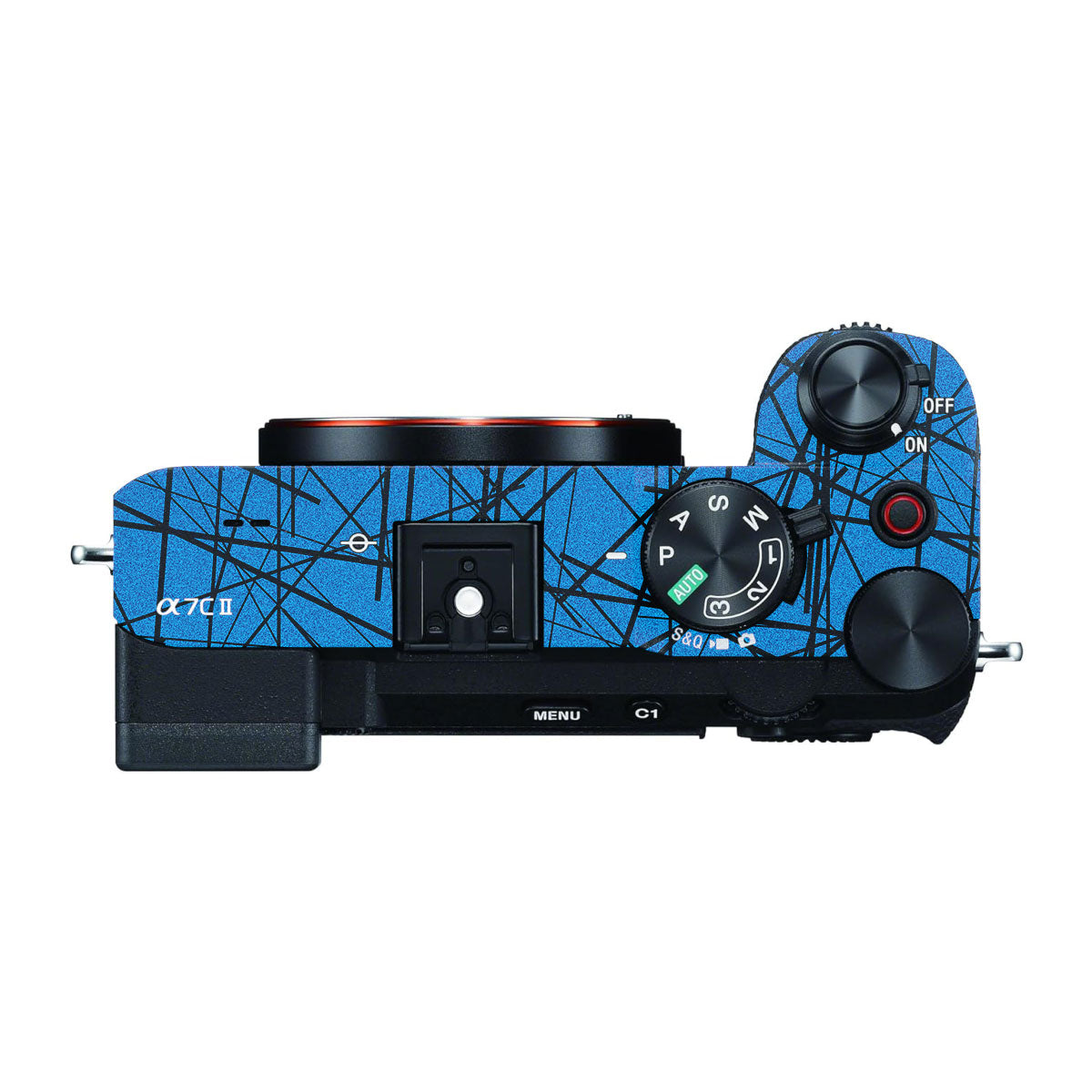 Textured Electric Blue Chaos Sony A7 CII Camera Skin