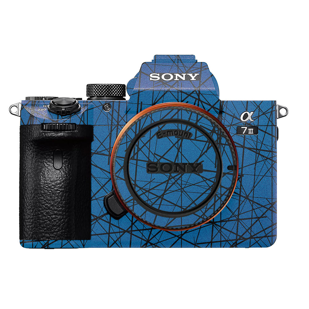 Textured Electric Blue Chaos Sony A7MIII Camera Skin
