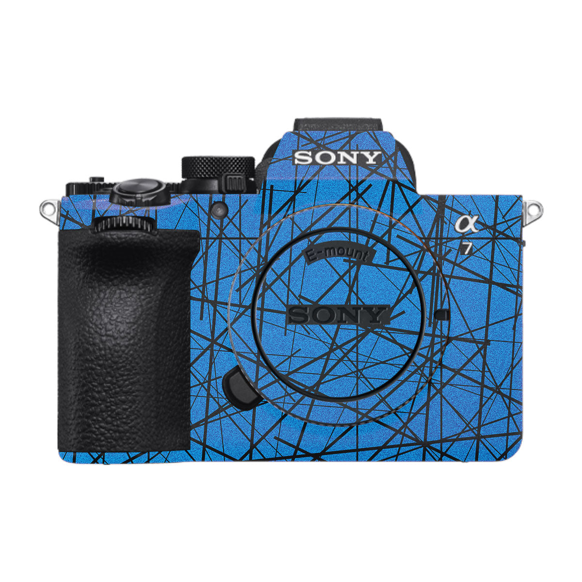 Textured Electric Blue Chaos Sony A7R II Camera Skin