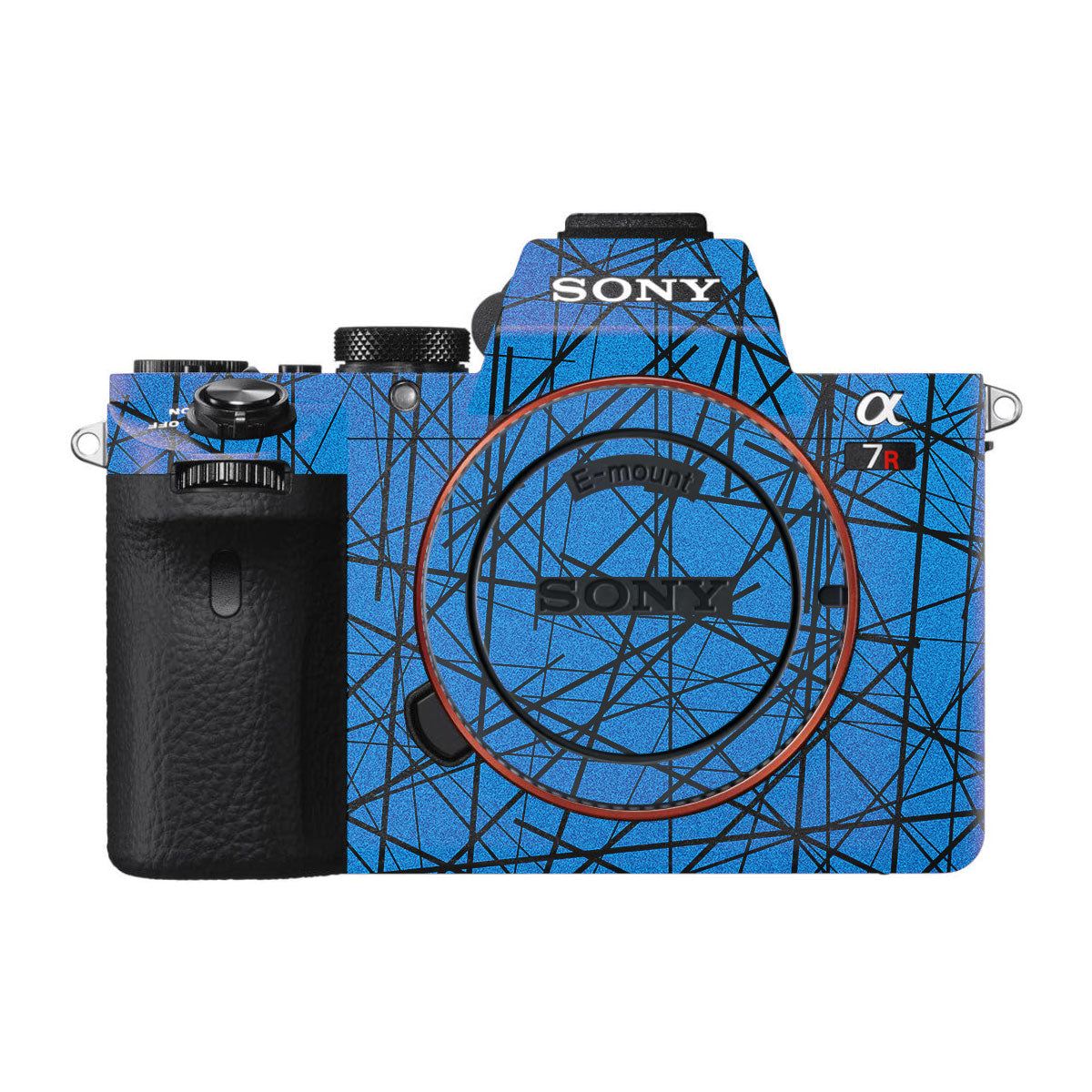 Textured Electric Blue Chaos Sony A7R III Camera Skin
