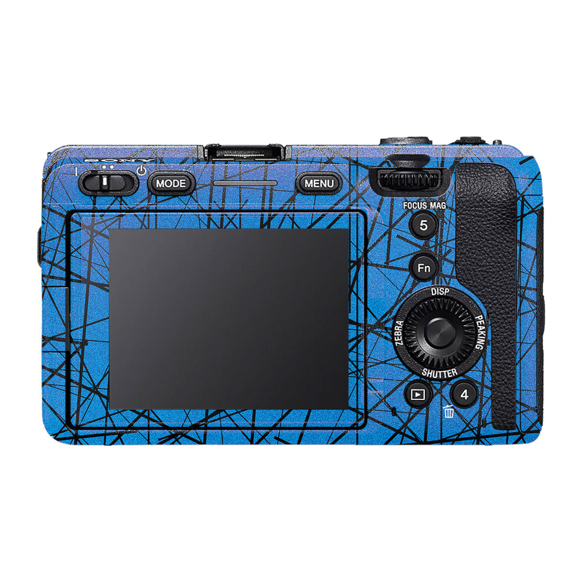 Textured Electric Blue Chaos Sony FX30 Camera Skin