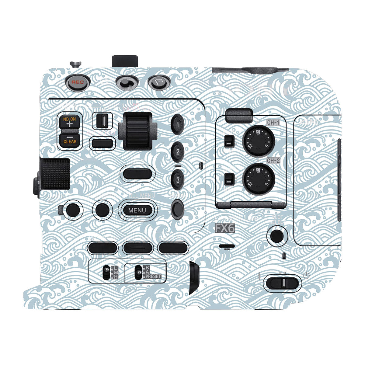 Textured Frost Wave Sony FX6 Camera Skin