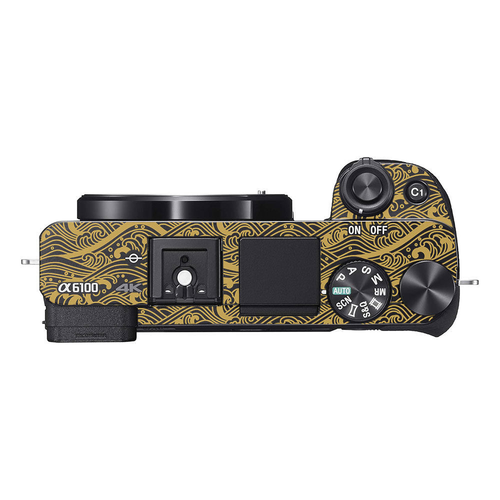 Textured Golden Tide Sony A6100 Camera Skin