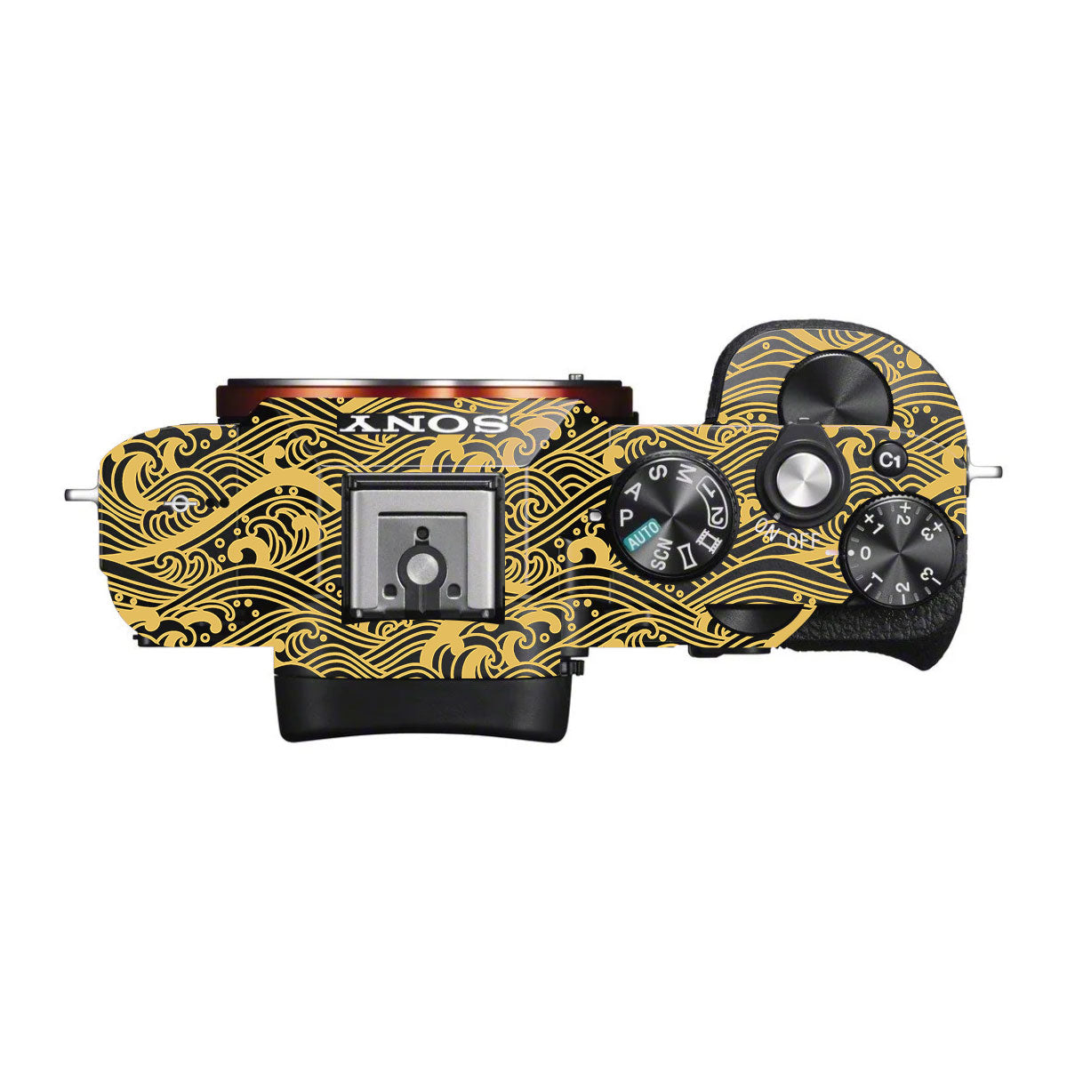 Textured Golden Tide Sony A7 V Camera Skin