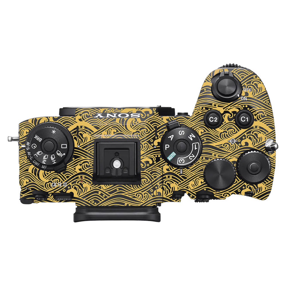 Textured Golden Tide Sony A9III Camera Skin