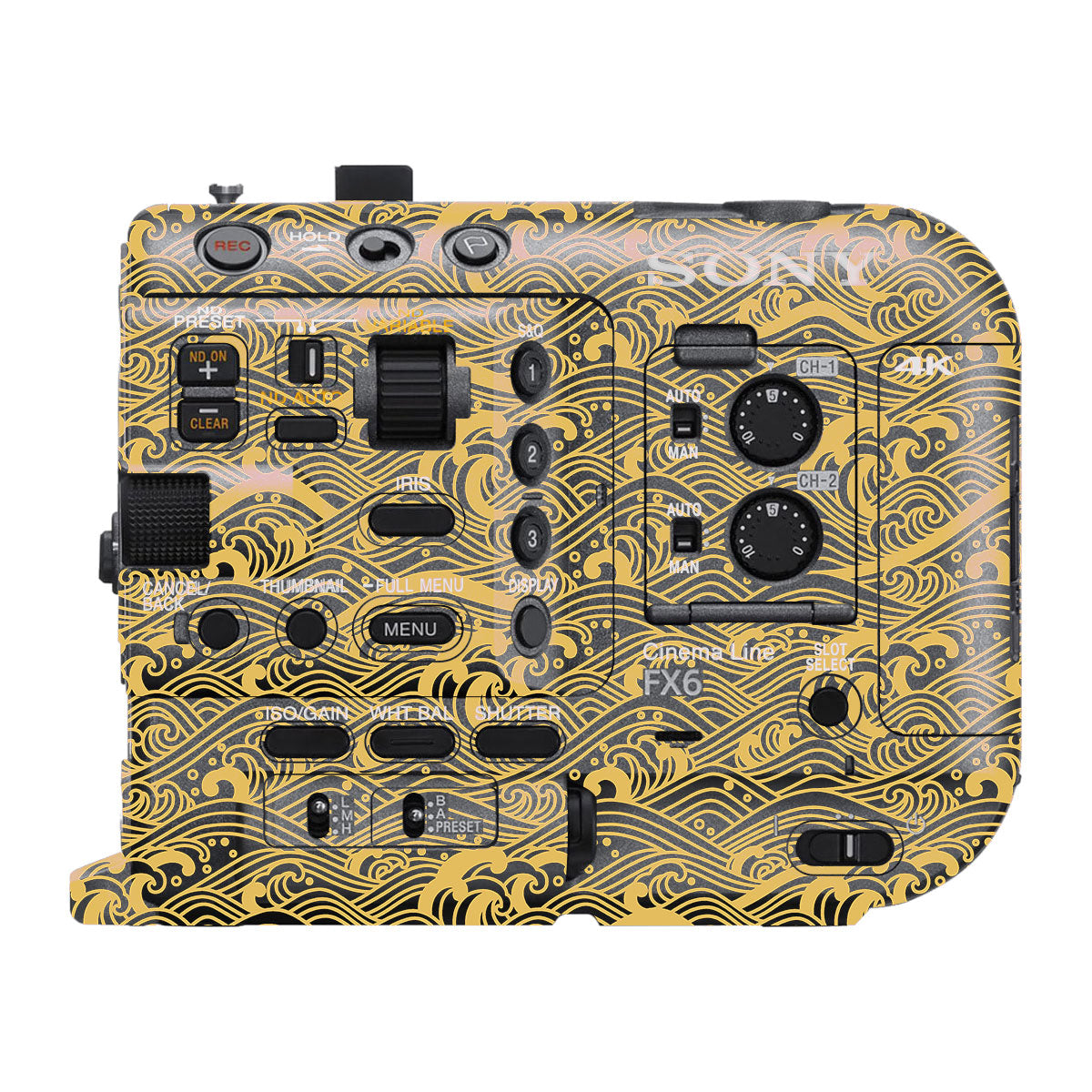 Textured Golden Tide Sony FX6 Camera Skin