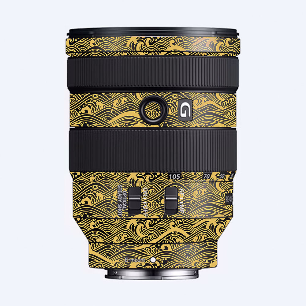 Textured Golden Tide Sony FE 24-105mm f/4 G OSS Camera Lens Skin