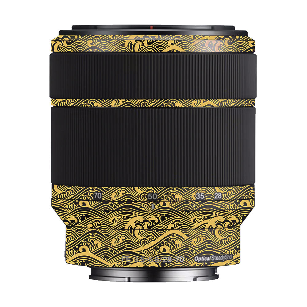 Textured Golden Tide Sony FE 28-70mm f/3.5–5.6 OSS Camera Lens Skin