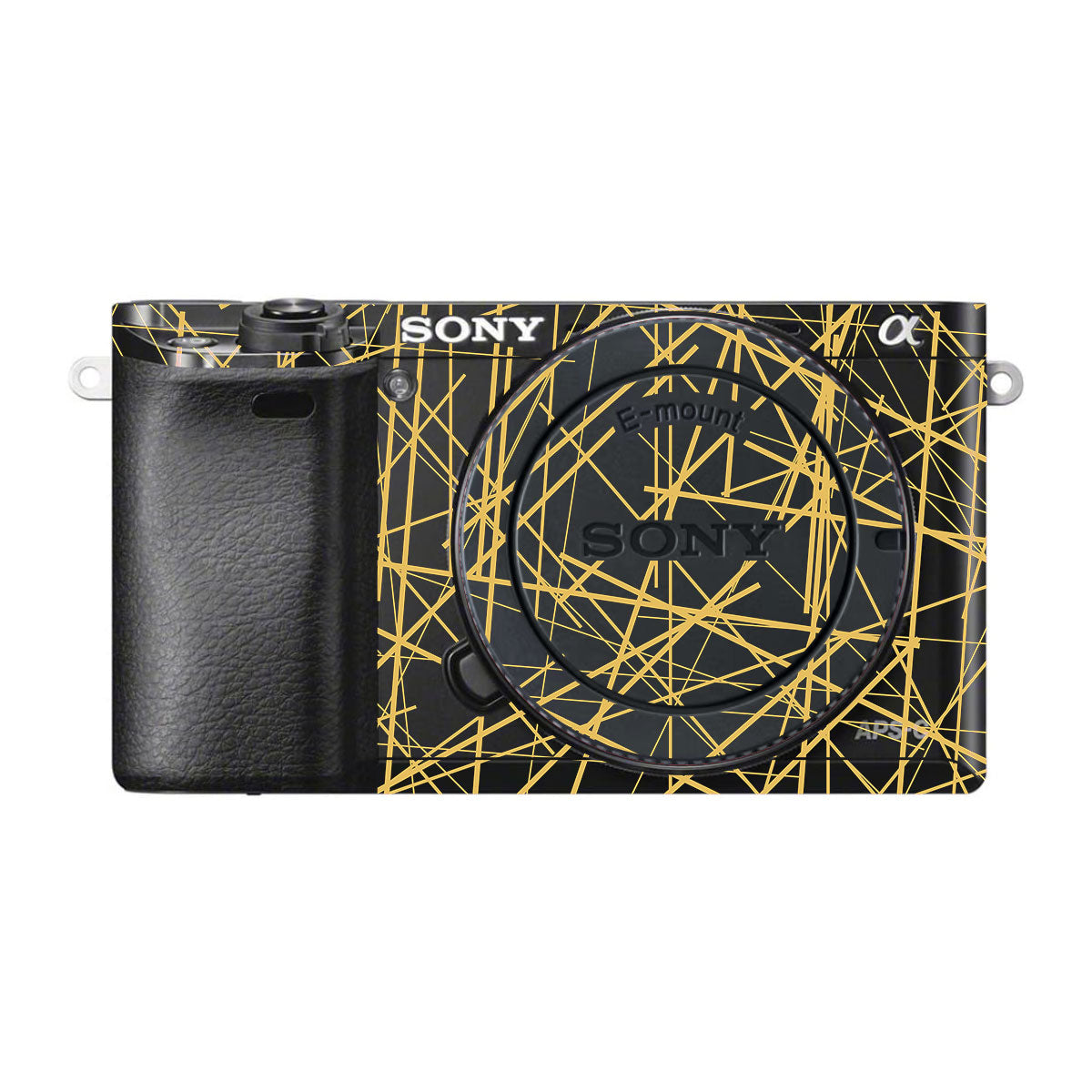 Textured Golden Web Sony A6000 Camera Skins
