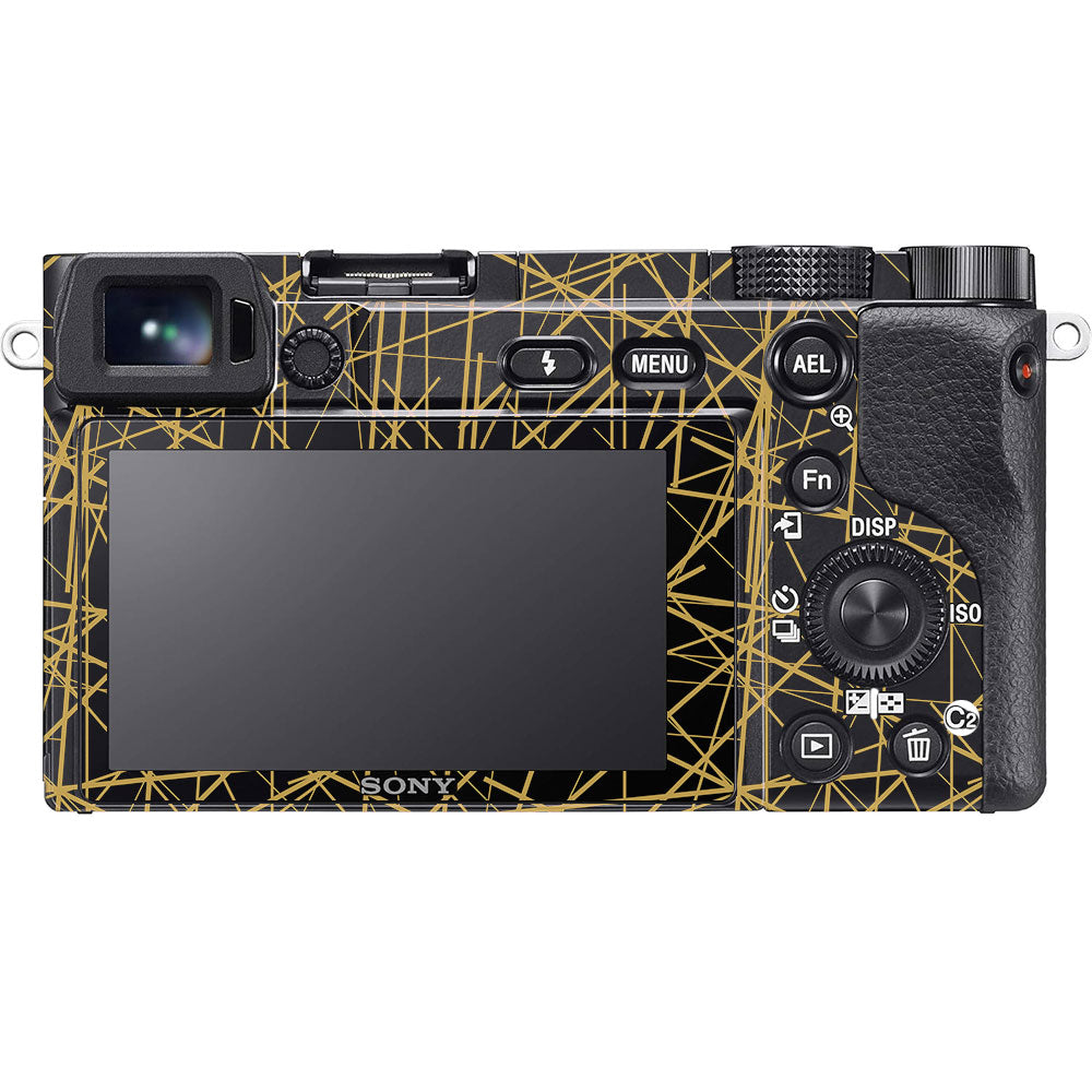 Textured Golden Web Sony A6100 Camera Skin