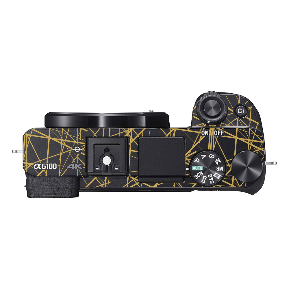 Textured Golden Web Sony A6100 Camera Skin