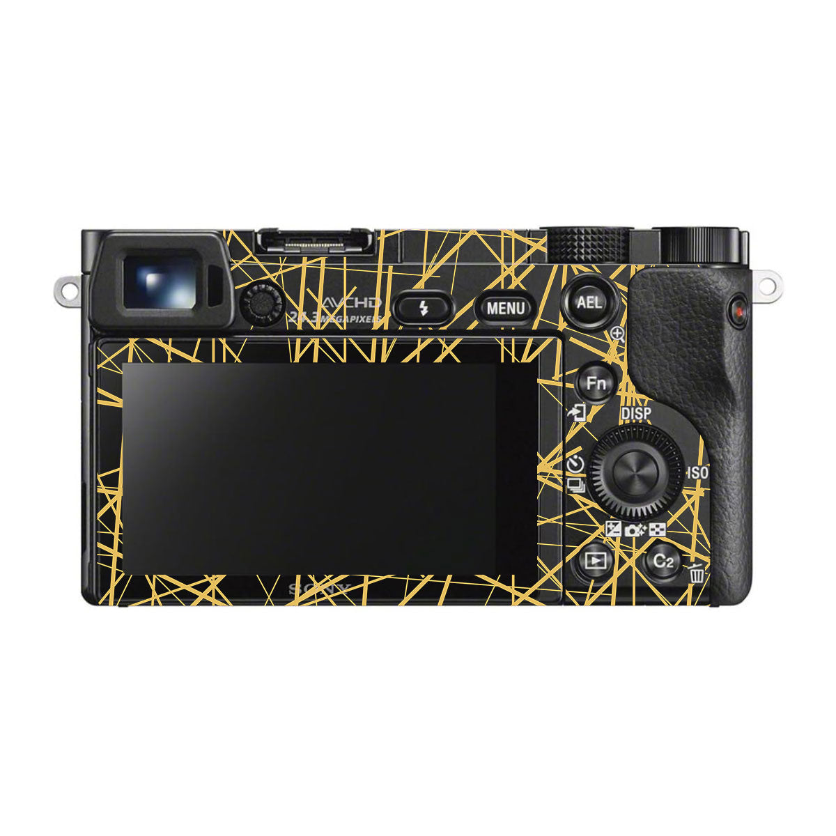 Textured Golden Web Sony A6300 Camera Skins
