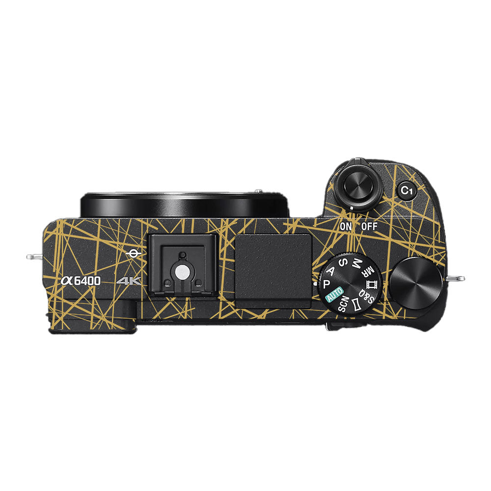Textured Golden Web Sony A6400 Camera Skin