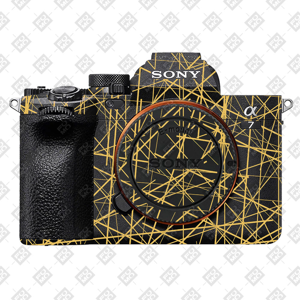Textured Golden Web Sony A7MIV Camera Skin