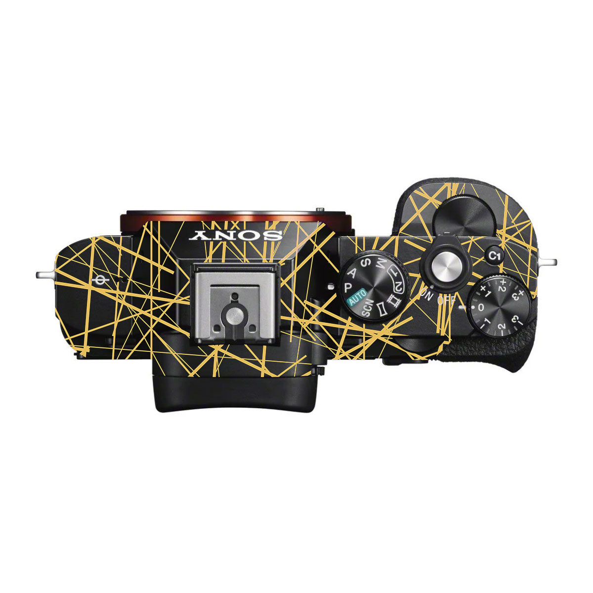 Textured Golden Web Sony A7 V Camera Skin