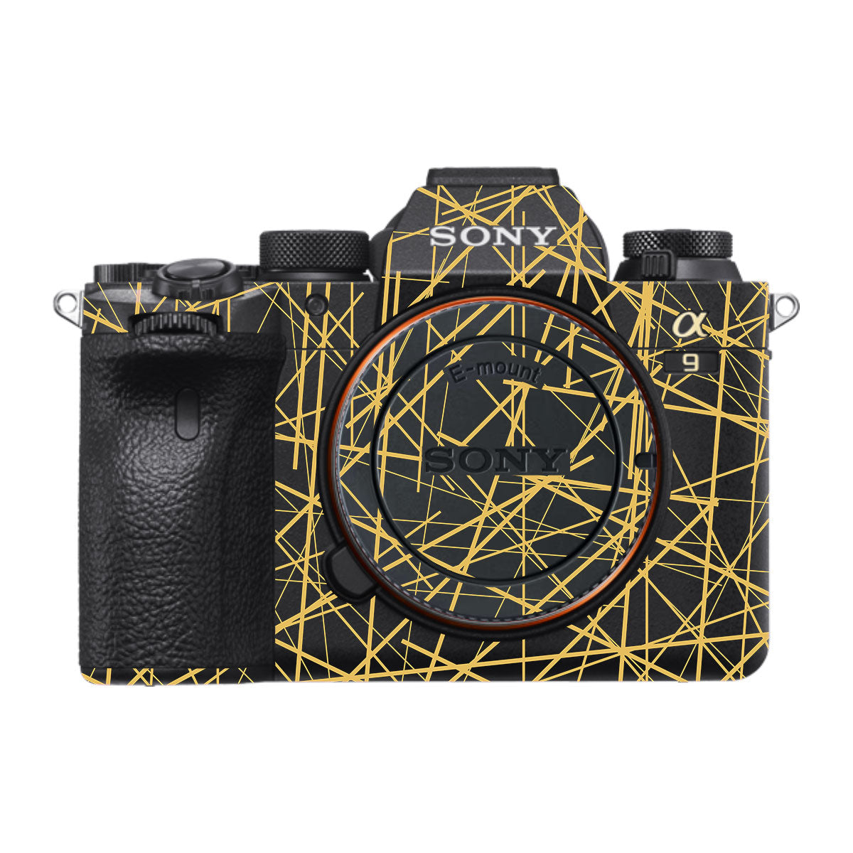 Textured Golden Web Sony A9 Camera Skins