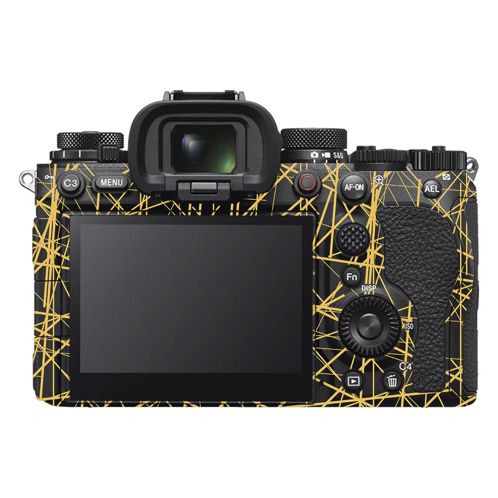 Textured Golden Web Sony A9III Camera Skin