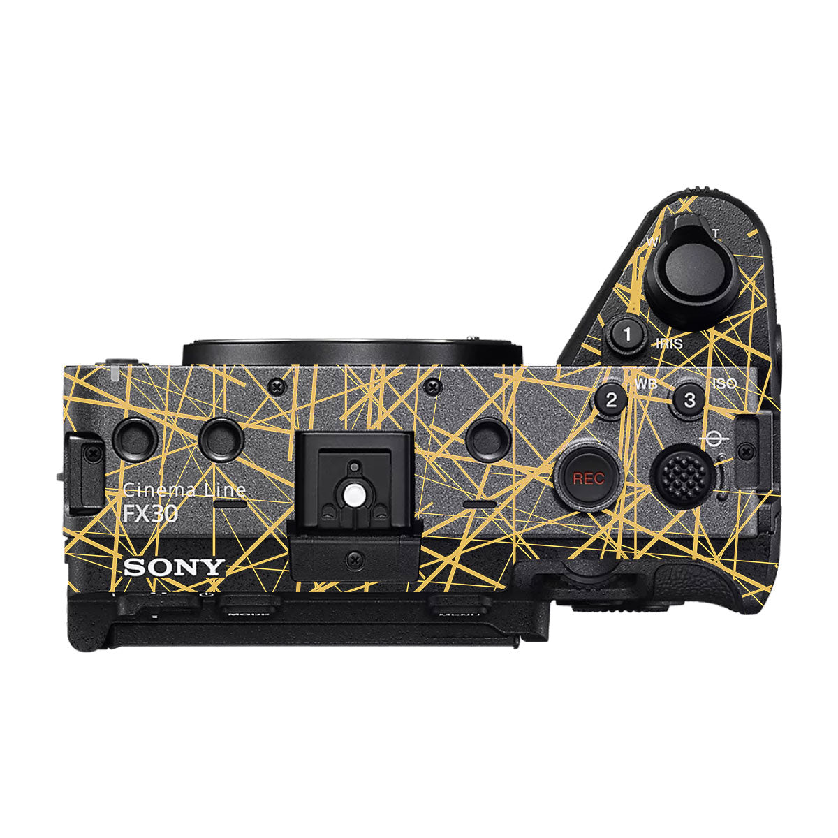 Textured Golden Web Sony FX30 Camera Skin
