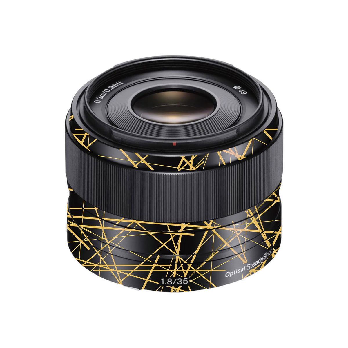 Textured Golden Web Sony E 35mm F/1.8 Camera Lens Skin