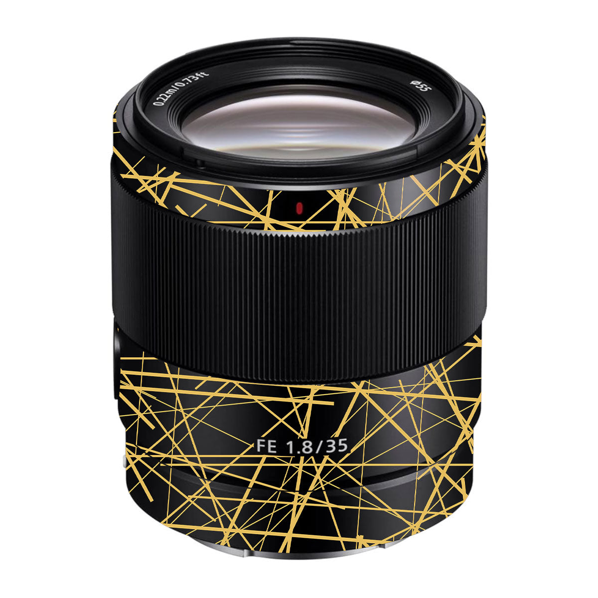 Textured Golden Web Sony FE 35mm F/1.8 Camera Lens Skin