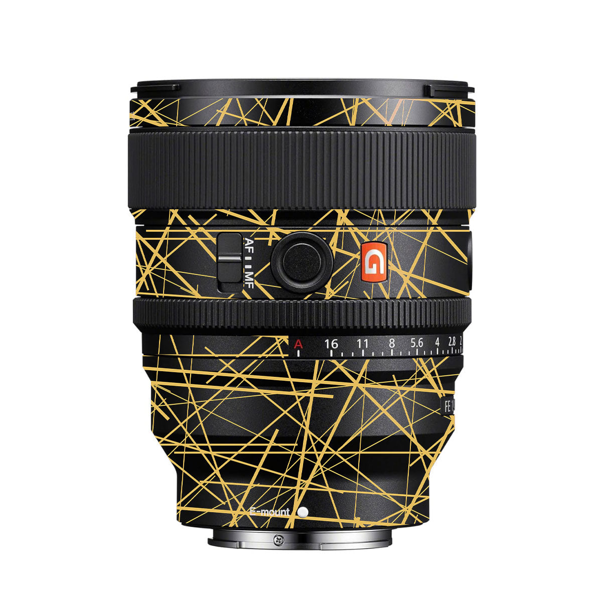 Textured Golden Web Sony FE 50mm F/1.2 GM Camera Lens Skin