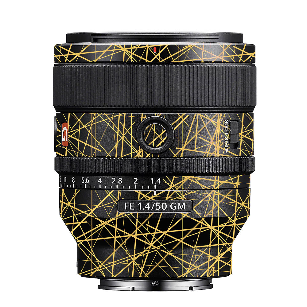 Textured Golden Web Sony FE 50mm f/1.4 GM Camera Lens Skin