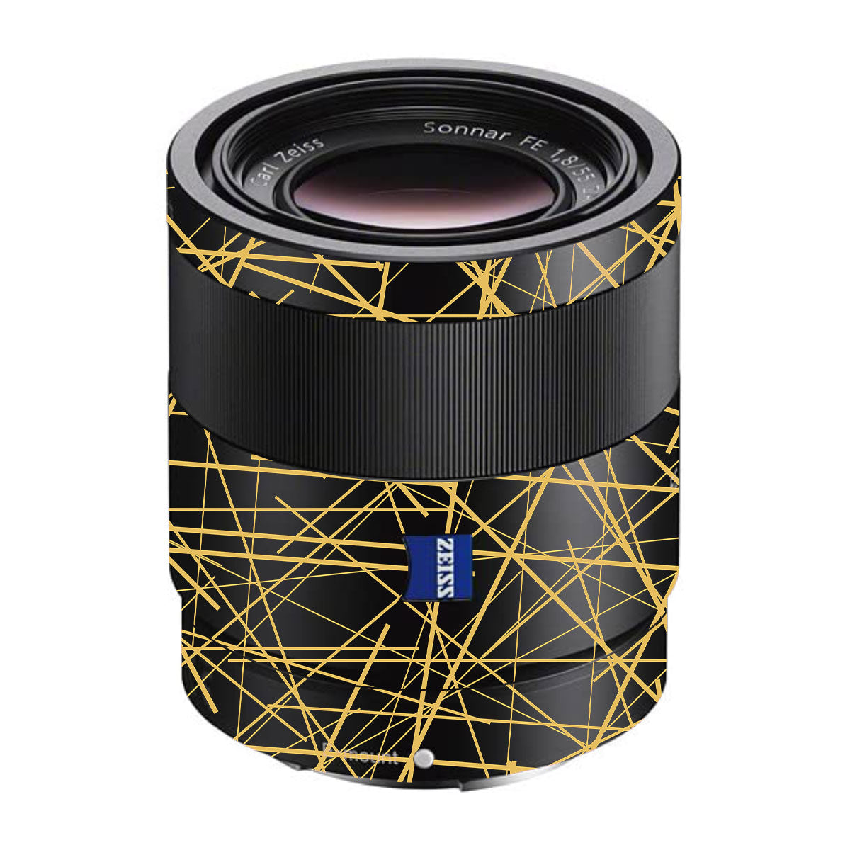 Textured Golden Web Sony FE 55mm F/1.8 ZA Camera Lens Skin