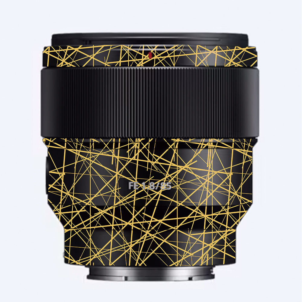Textured Golden Web Sony FE 85mm f/1.8 Camera Lens Skin