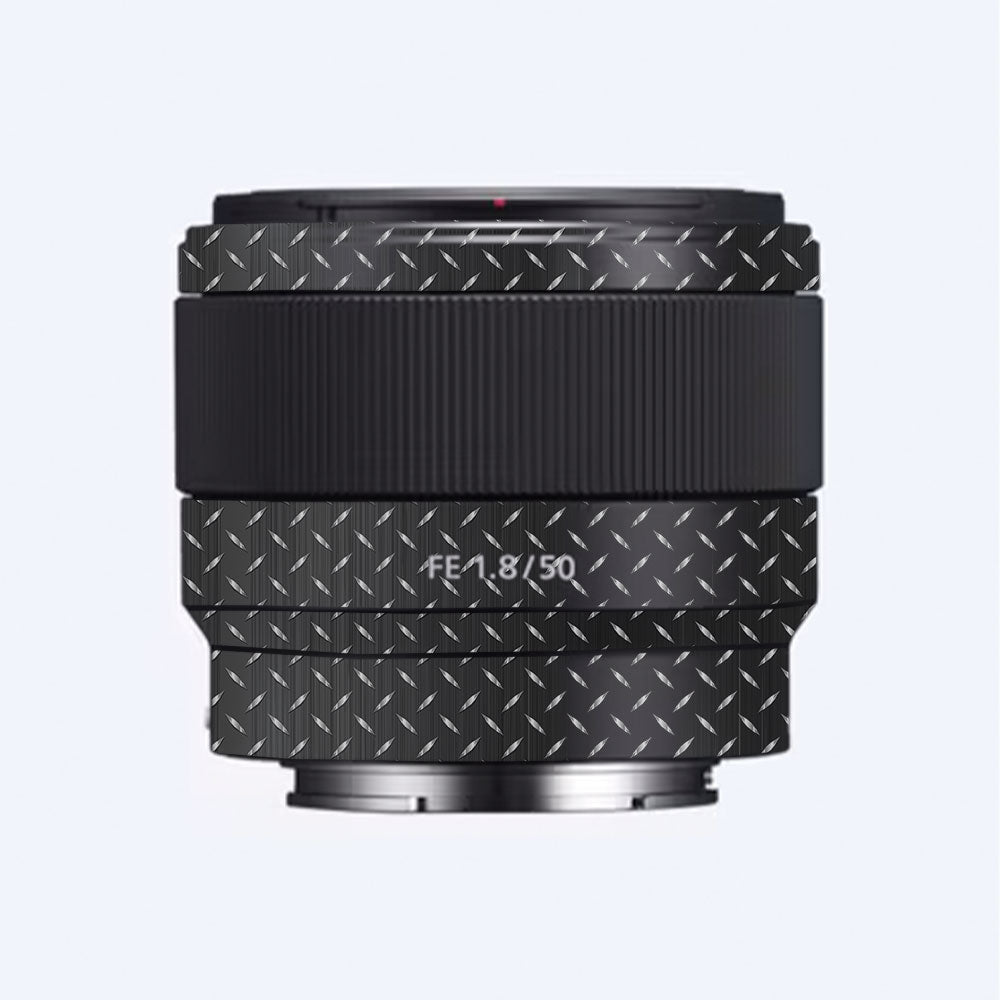 Textured Graphite Tread Sony FE 50mm f/1.8 Camera Lens Skin