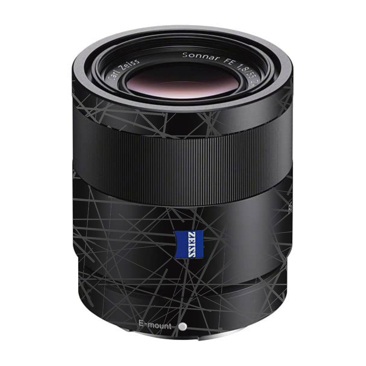 Textured Matte Graphite Sony FE 55mm F/1.8 ZA Camera Lens Skin
