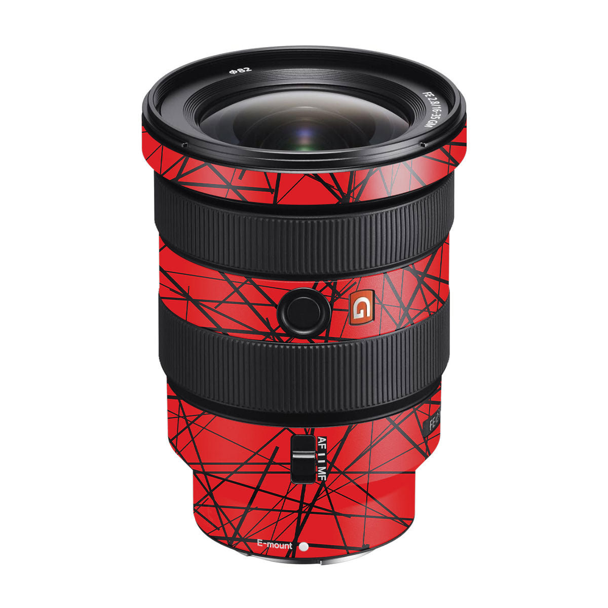 Textured Red Chaos Line Sony FE 16-35mm F/2.8 GM II Camera Lens Skin