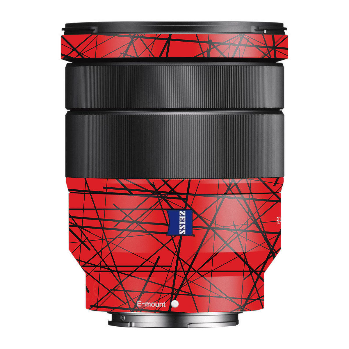 Textured Red Chaos Line Sony FE 16-35mm F/4 ZA OSS Camera Lens Skin