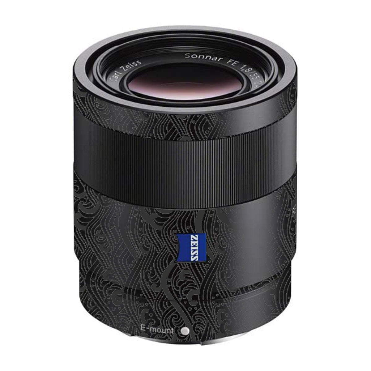 Textured Matte Charcoal Sony FE 55mm F/1.8 ZA Camera Lens Skin