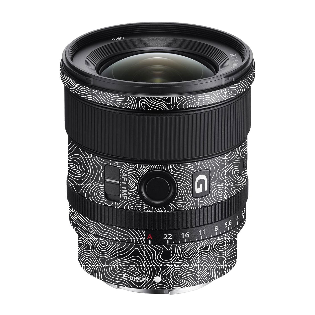Textured Midnight Slate Sony FE 20mm F/1.8 G Camera Lens Skin