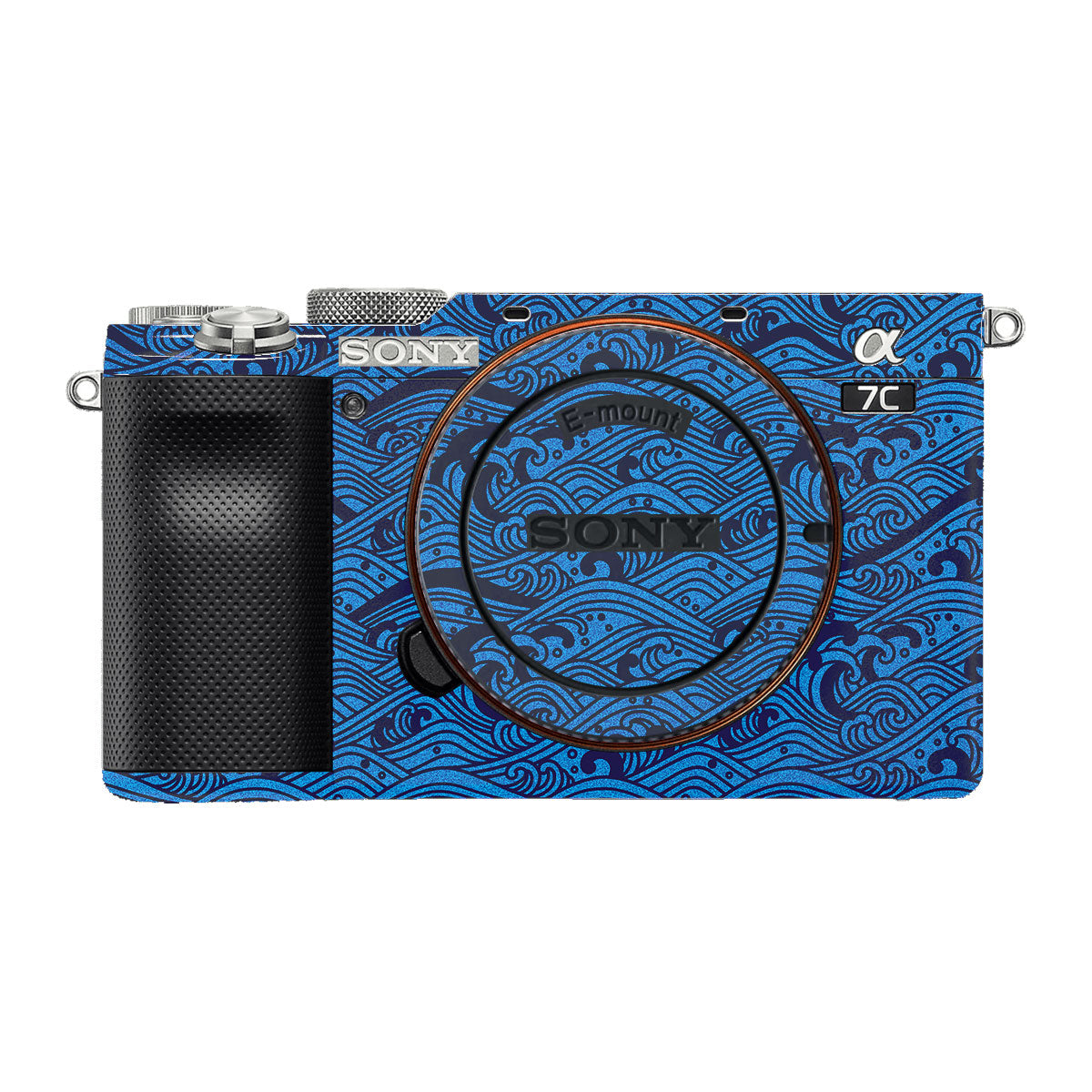 Textured Ocean Wave Blue Sony A7 C Camera Skin
