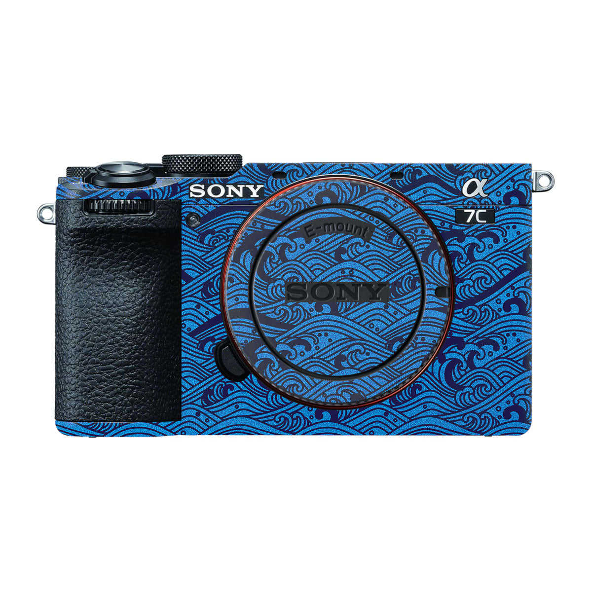 Textured Ocean Wave Blue Sony A7 CII Camera Skin