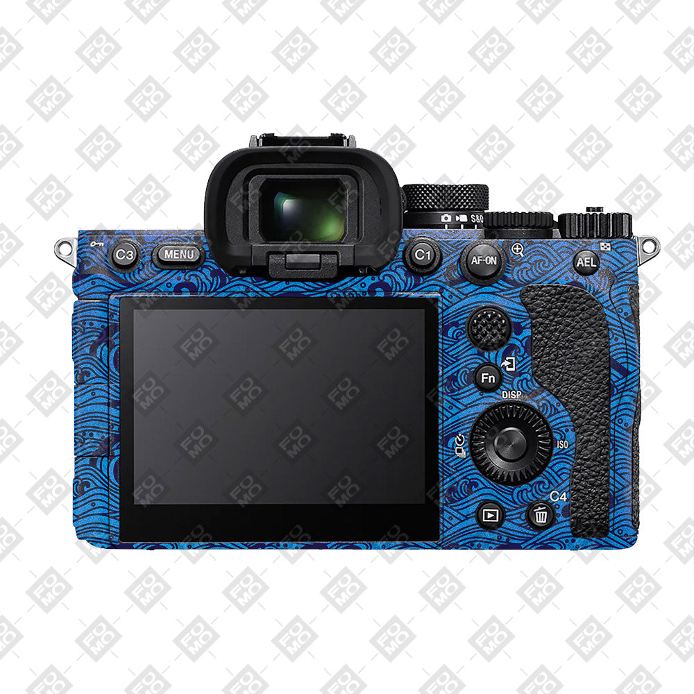 Textured Ocean Wave Blue Sony A7 S Camera Skin