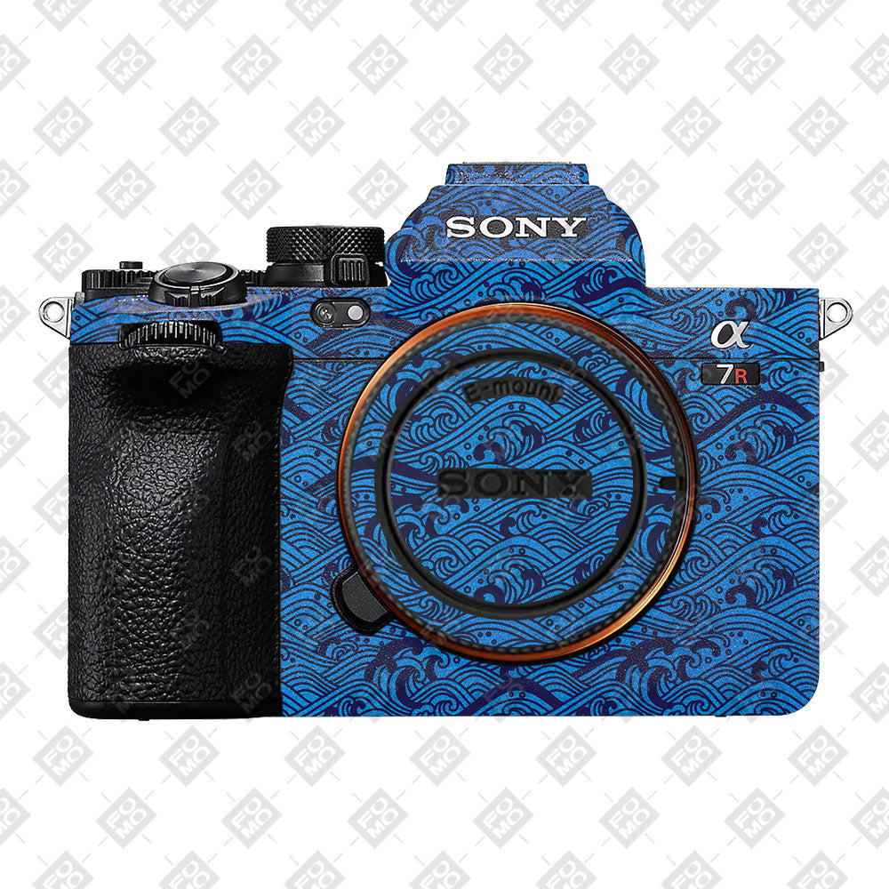 Textured Ocean Wave Blue Sony A7 S Camera Skin