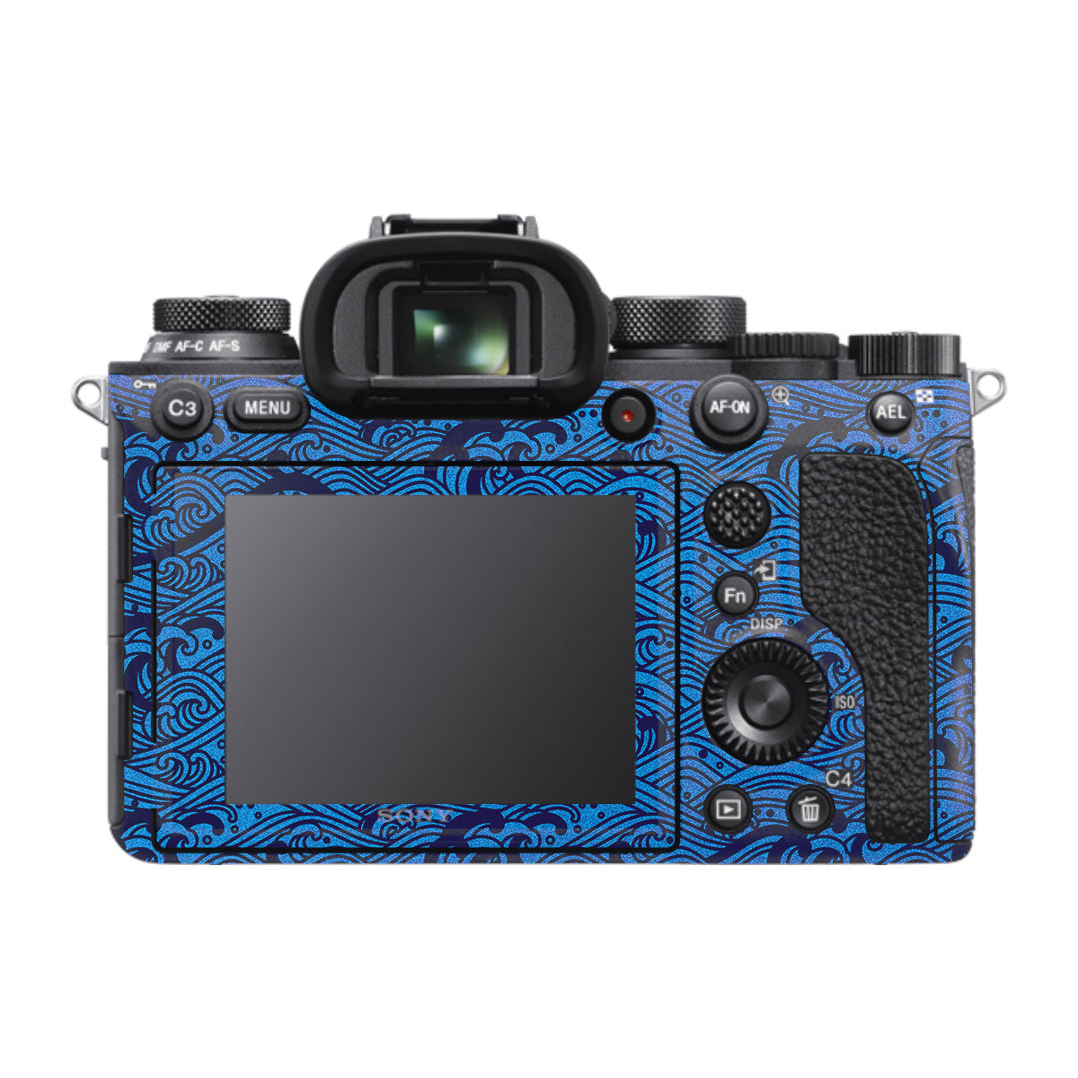 Textured Ocean Wave Blue Sony A9 Camera Skins