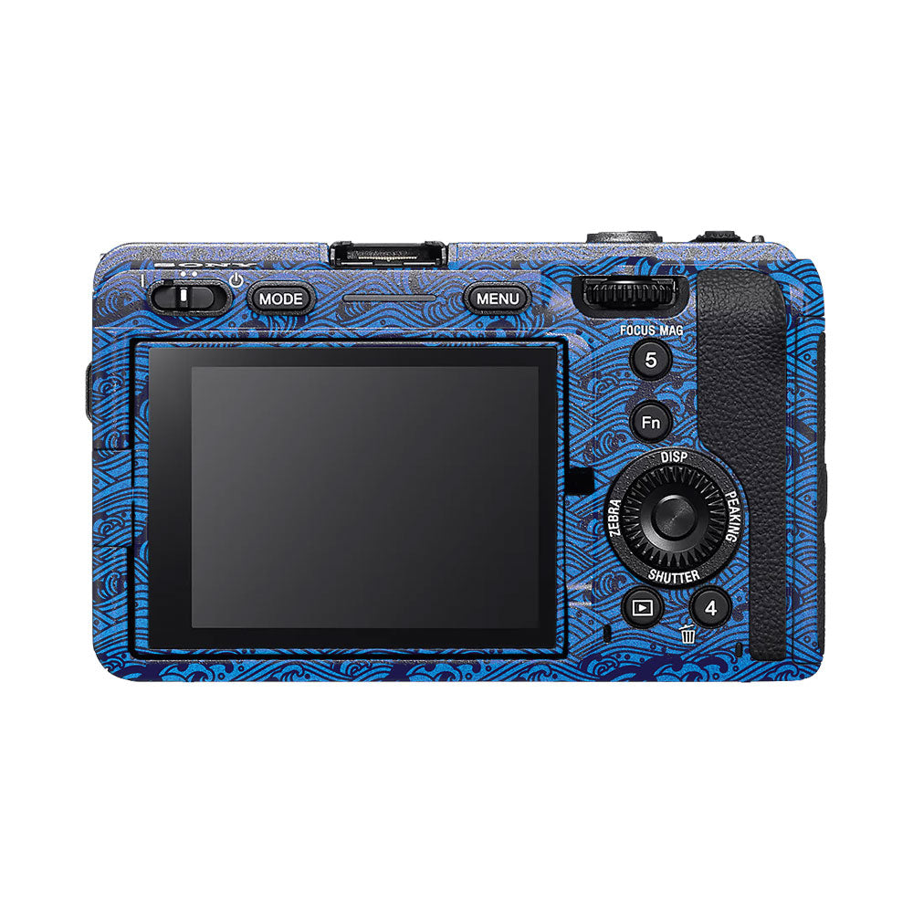 Textured Ocean Wave Blue Sony FX3 Camera Skin