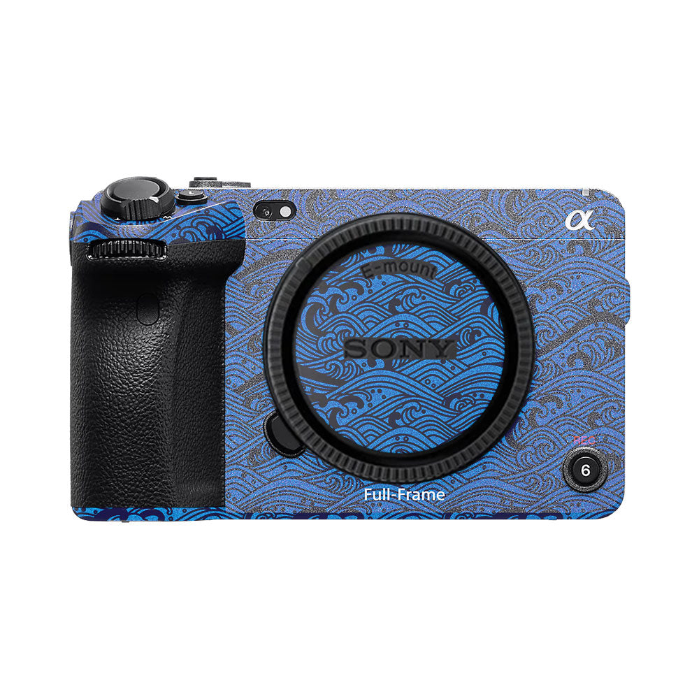 Textured Ocean Wave Blue Sony FX3 Camera Skin