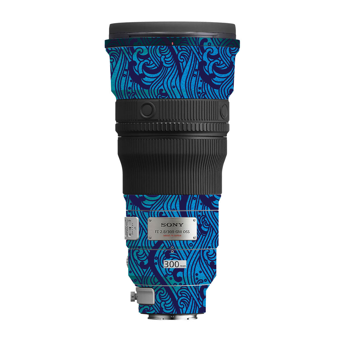 Textured Ocean Wave Blue Sony FE 300mm F/2.8 GM OSS Camera Lens Skin