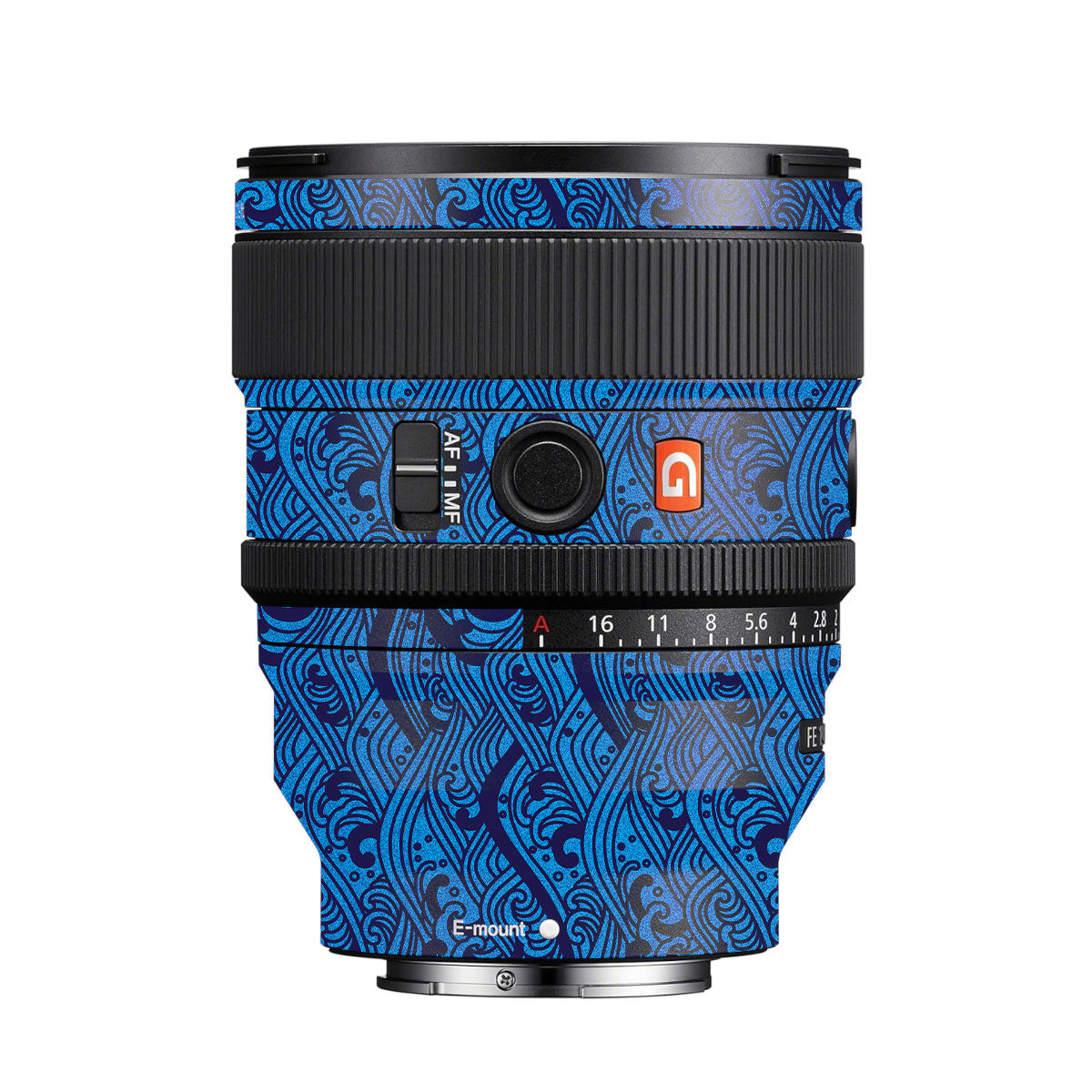 Textured Ocean Wave Blue Sony FE 85mm F/1.4 GM II Camera Lens Skin