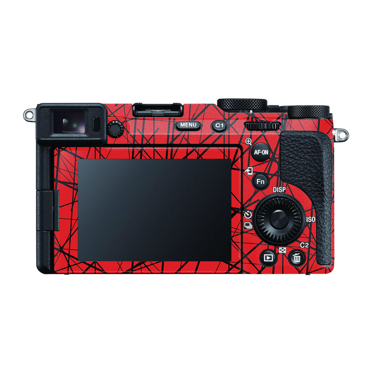 Textured Red Chaos Line Sony A7 CII Camera Skin